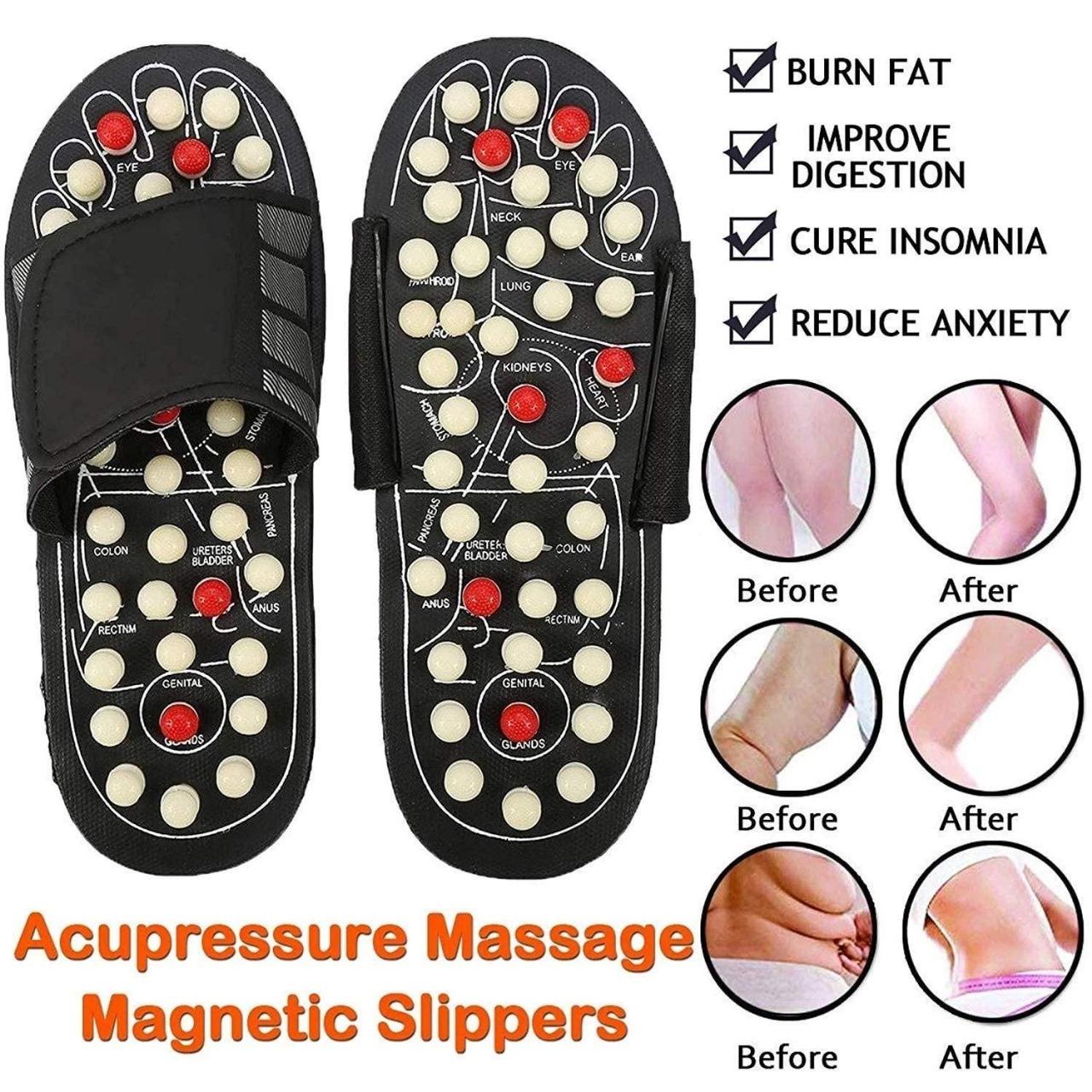 Acupressure and Magnetic Therapy Paduka Slippers for Full Body Blood Circulation | Foot Relaxer | For Men and Women